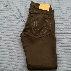 True Religion Men's Dark Black Jeans
